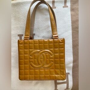 Chanel chocolate bar tote  neutral needs some TLC